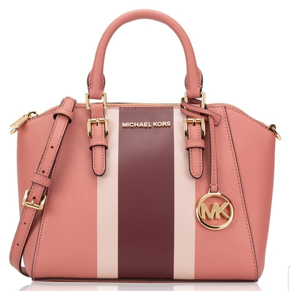 Michael Kors Handbags - Michael Kors Ciara Medium Satchel Crossbody Pink